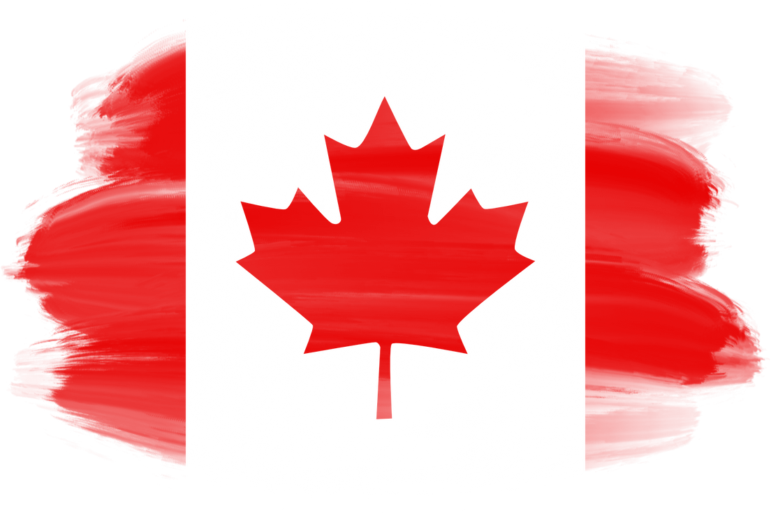 Canada Flag Brushstroke  